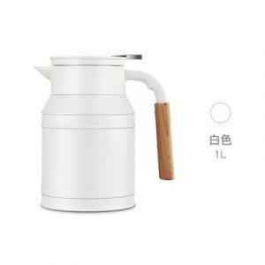日本mosh! 復古歐風牛奶罐保溫壺1L-白色