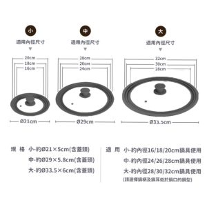 QUASI三環矽膠萬用玻璃鍋蓋-6