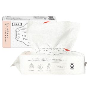 日本製【COTTON LABO】純棉洗臉巾100抽-2